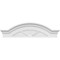 Ekena Millwork Segment Arch W/ Flankers 3 Spoke Architectural Grade PVC Pediment, 36"W x 10"H x 2-1/2"P PEDPS036X100SGF03 - alternate 4